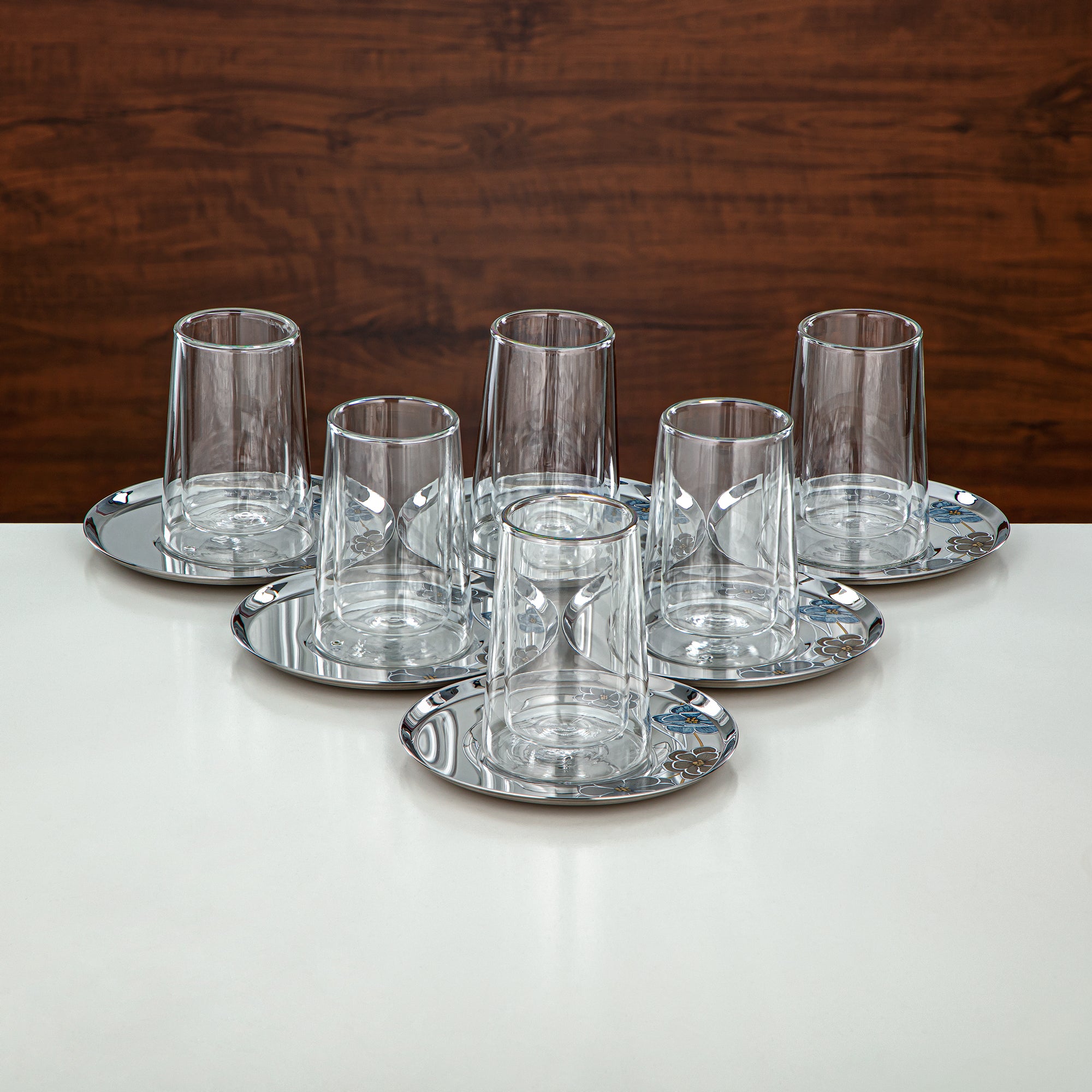 طقم ترامس المرجان 20 قطعة | فضي وذهبي 1L + 1L (GOK-S-S-G + 18PCS-12256-3) – تقديم أنيق | التجمعات، المناسبات الخاصة، رمضان، عيد