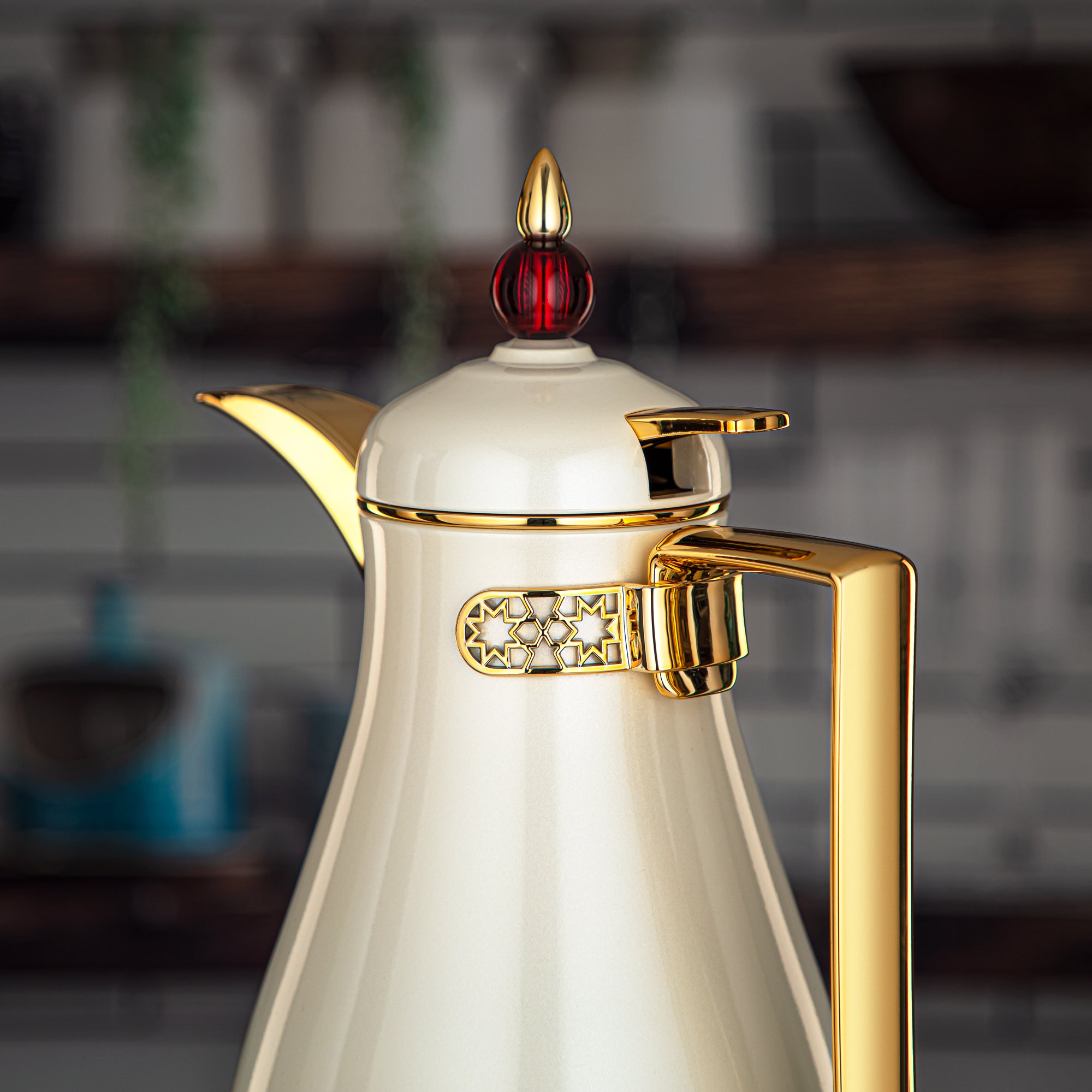 المرجان طقم ترامس</i> قطعتين أبيض وذهبي - FG803-070/100 MAR/PW