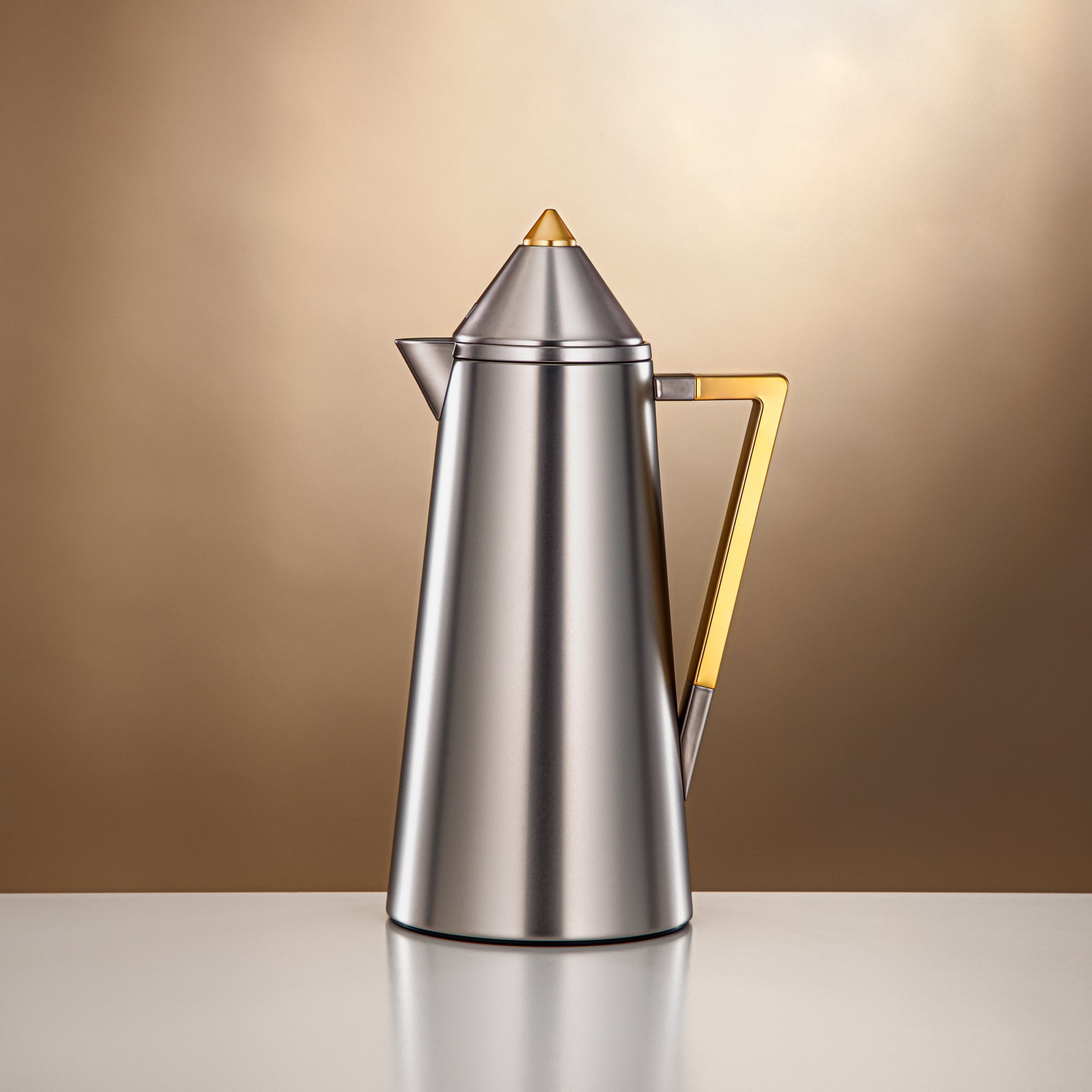 Almarjan Vacuum flask 0.7L + 1.0L Matt nickle & matt gold (FG818-070/100 MNI/MG)