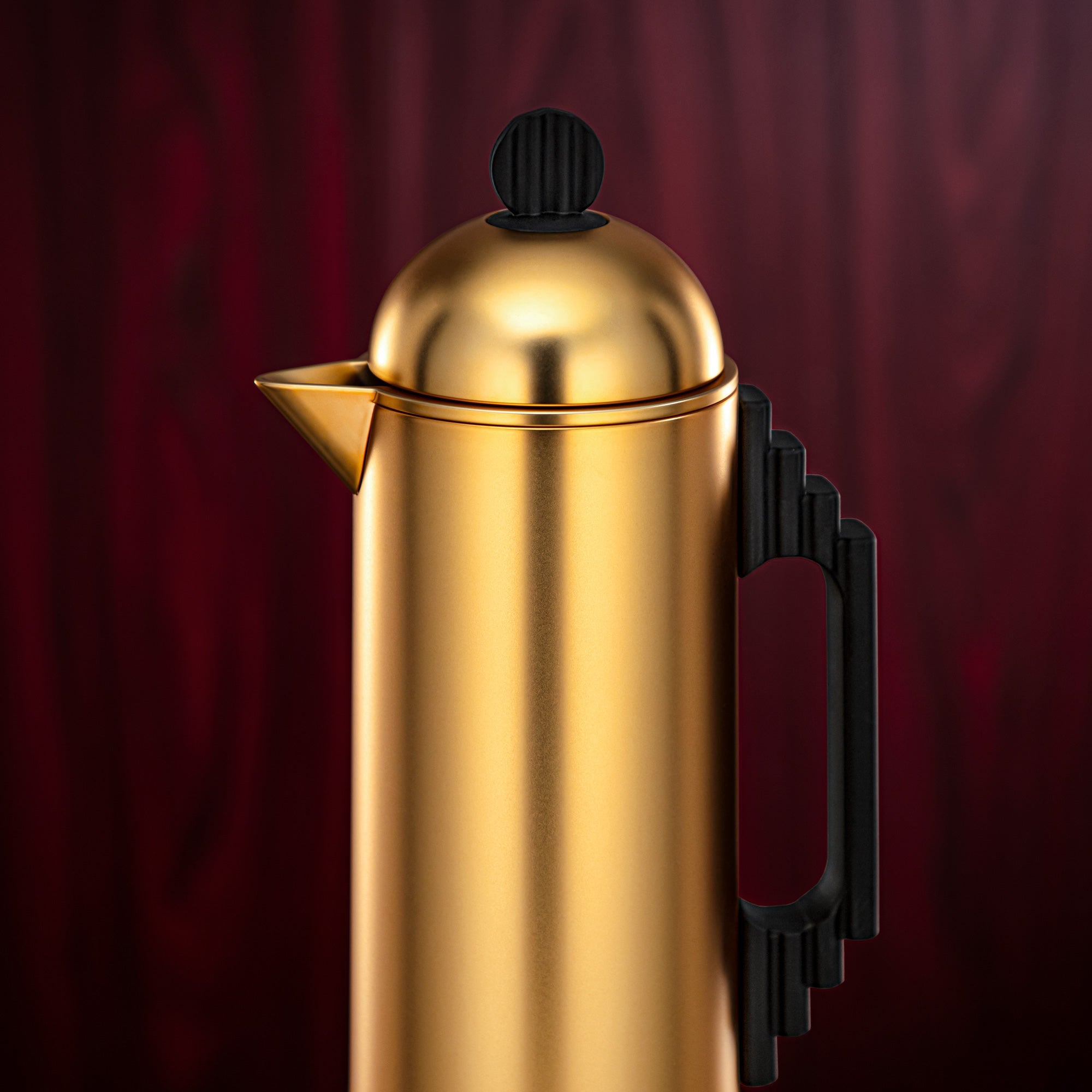 طقم ترامس المرجان 0.7 لتر و1 لتر ذهبي غير لامع وأسود