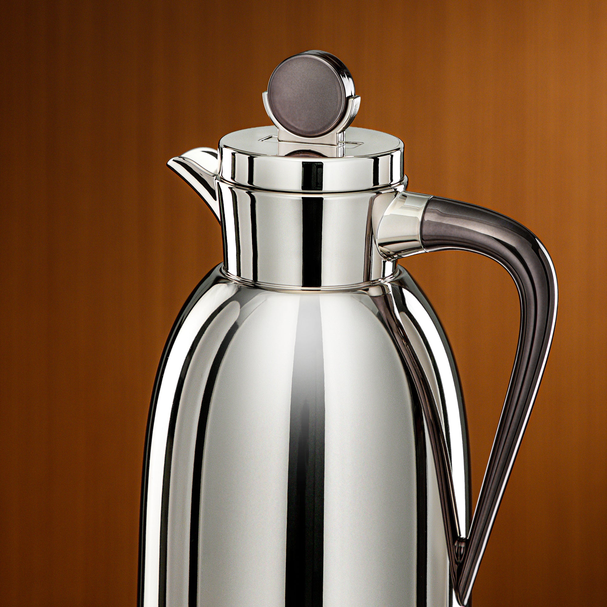 Almarjan Vacuum Flask Set 2 Pieces 1L & 1.3L Nickel & Gun Black