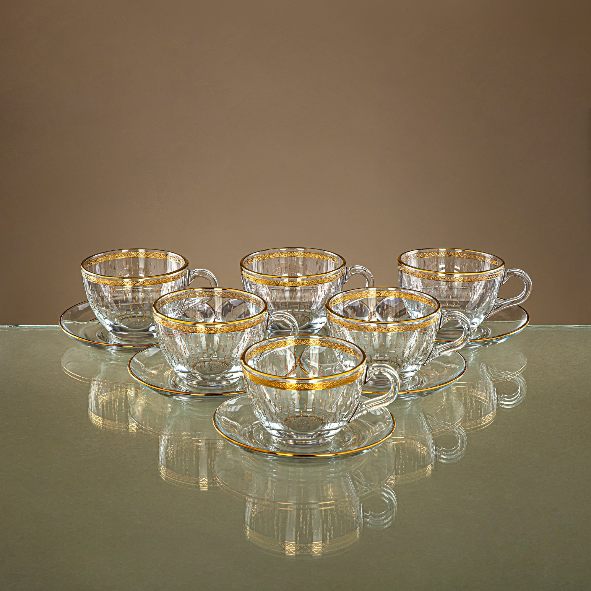 Combi 6 Pieces Glass Cappuccino Cup Set - G1013/1Z-35/CD