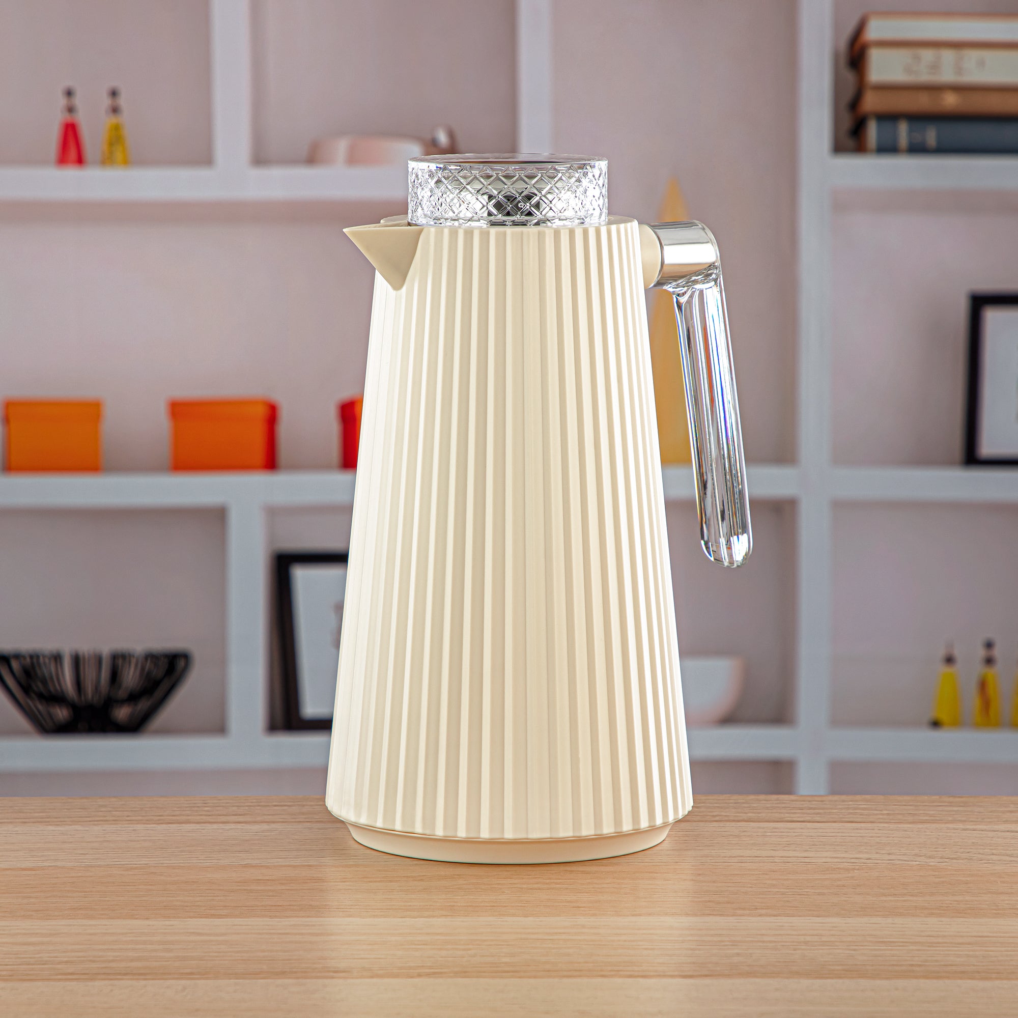 Almarjan 2 Pieces Vacuum Flask Set Ivory - GT106-100/130 IV/C/TR