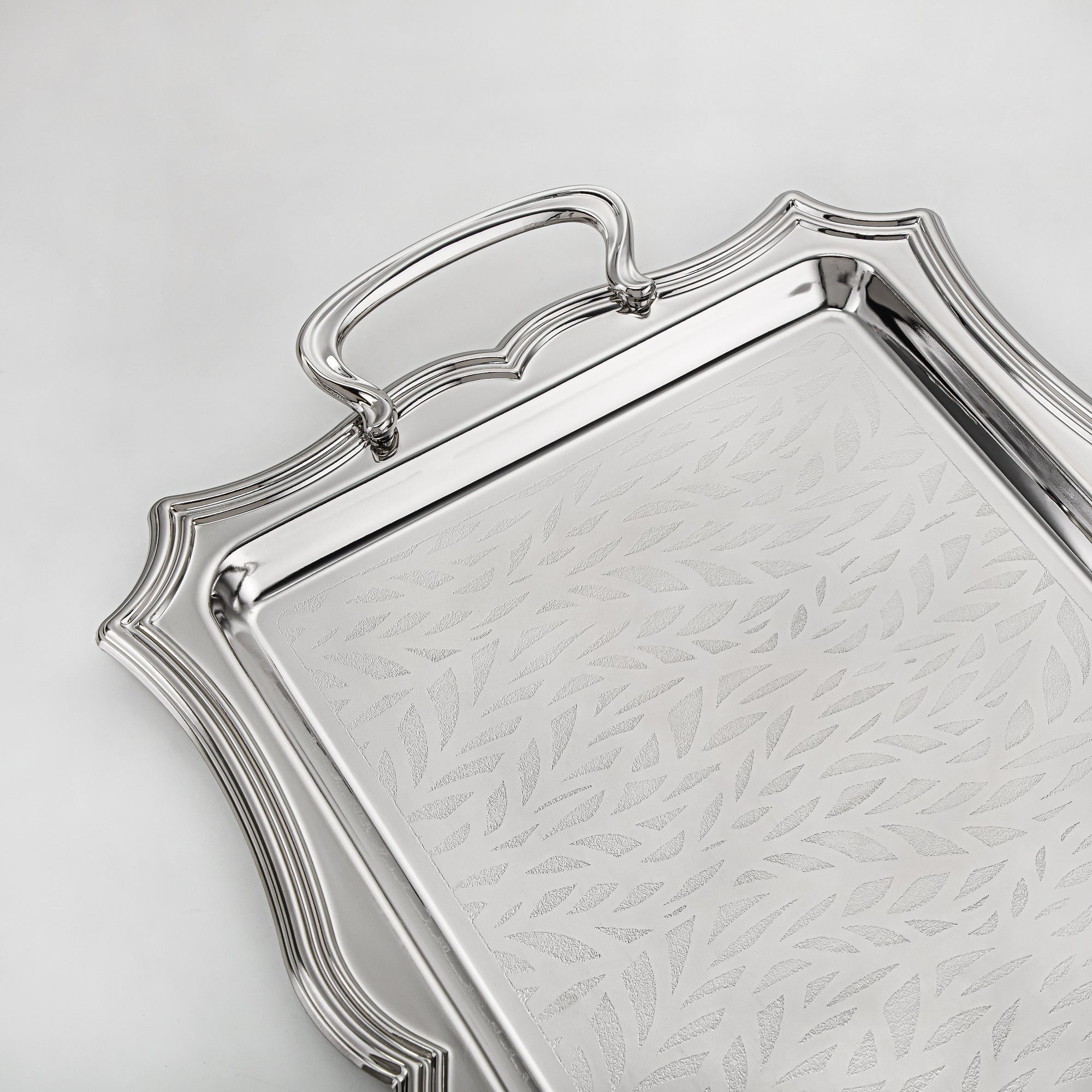 Almarjan 3 Pieces Serving Tray Set Silver - HT2411006