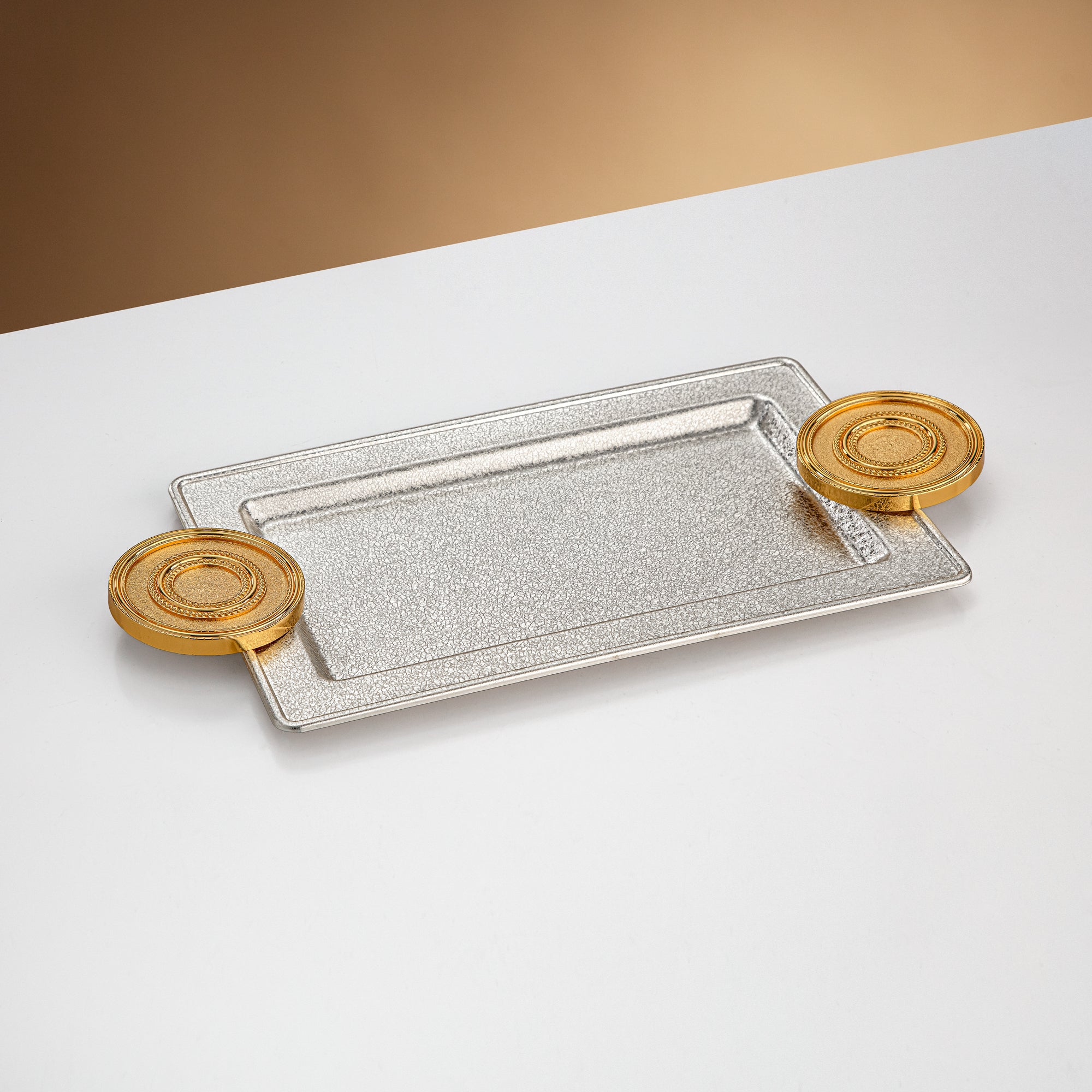 طقم مبخرة المرجان المكون من 3 قطع باللونين الفضي والذهبي