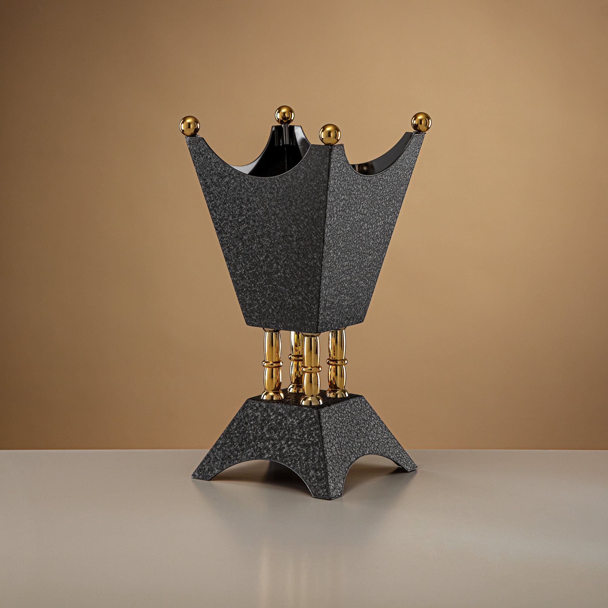 Almarjan Incense Burner Black & Gold 25cm