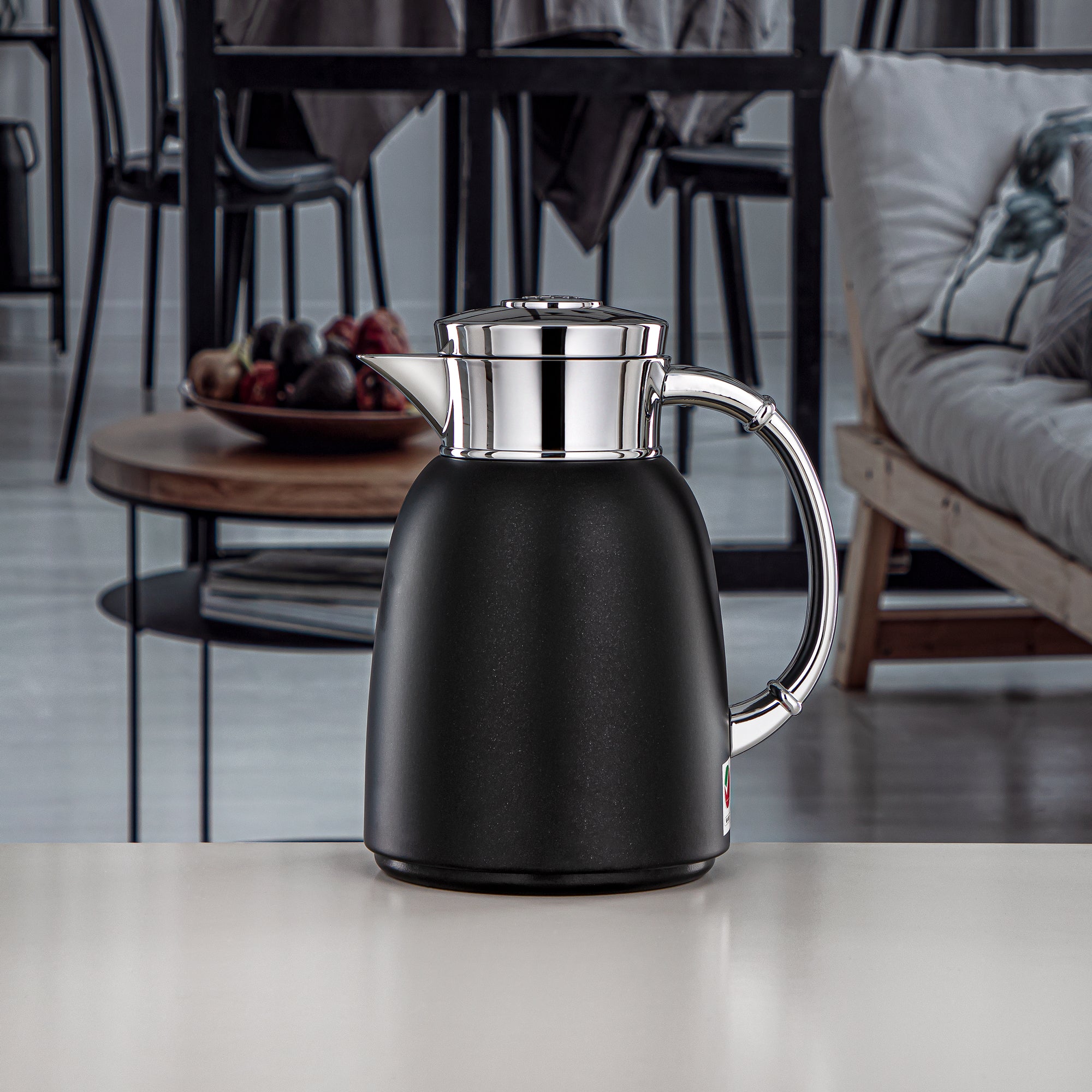 المرجان 0.65 لتر ترمس اسود وفضي - QVC-0650Q75YZC