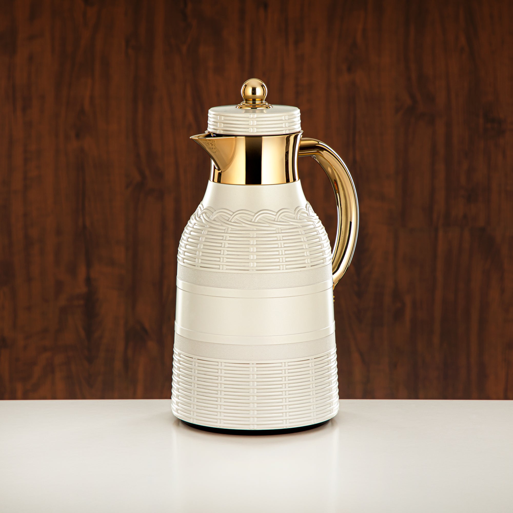 طقم ترامس المرجان مكون من قطعتين عاجي وذهبي - RYP-0700/1000 Q330YZC95