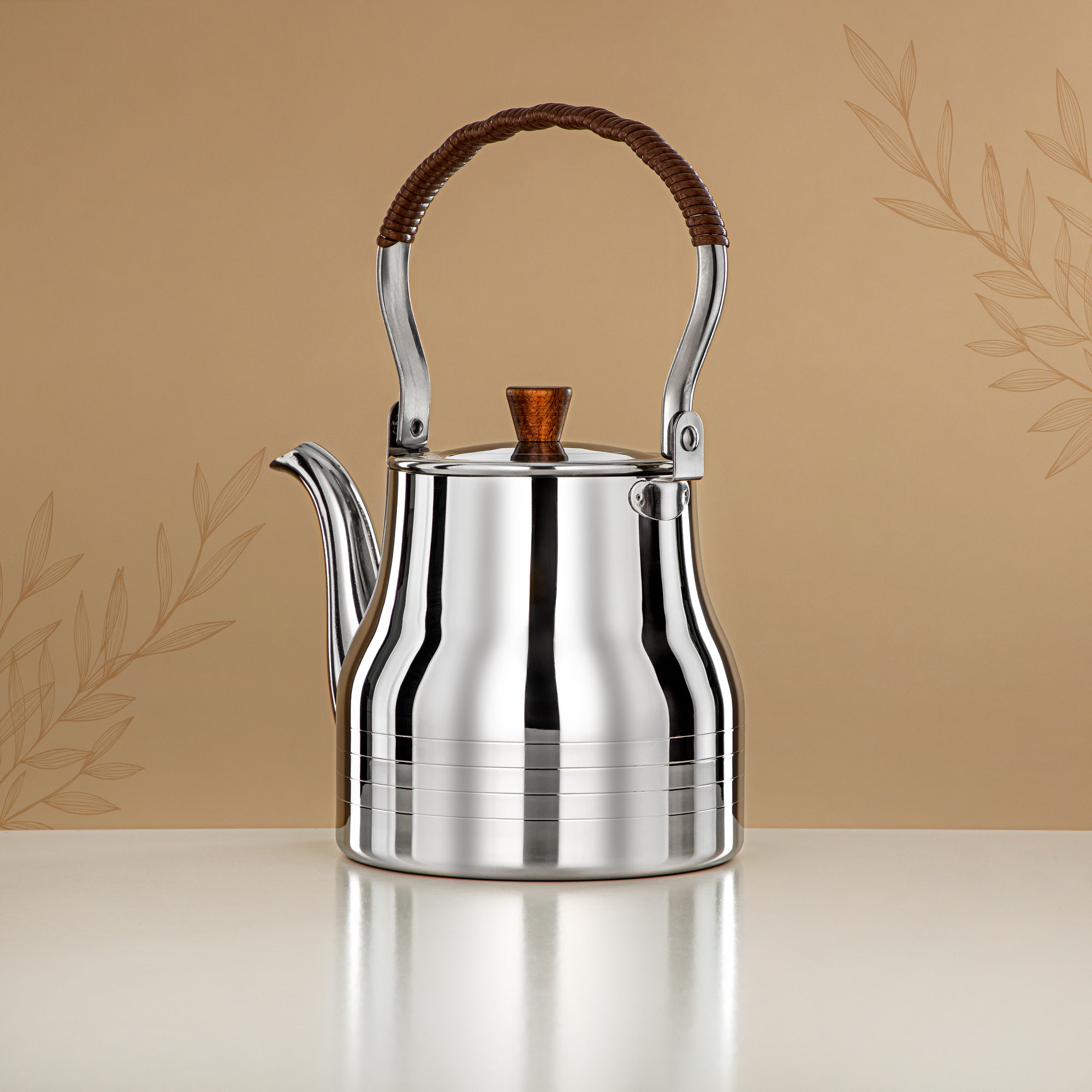 Almarjan Tea Kettle 1.2L Silver – Elegance