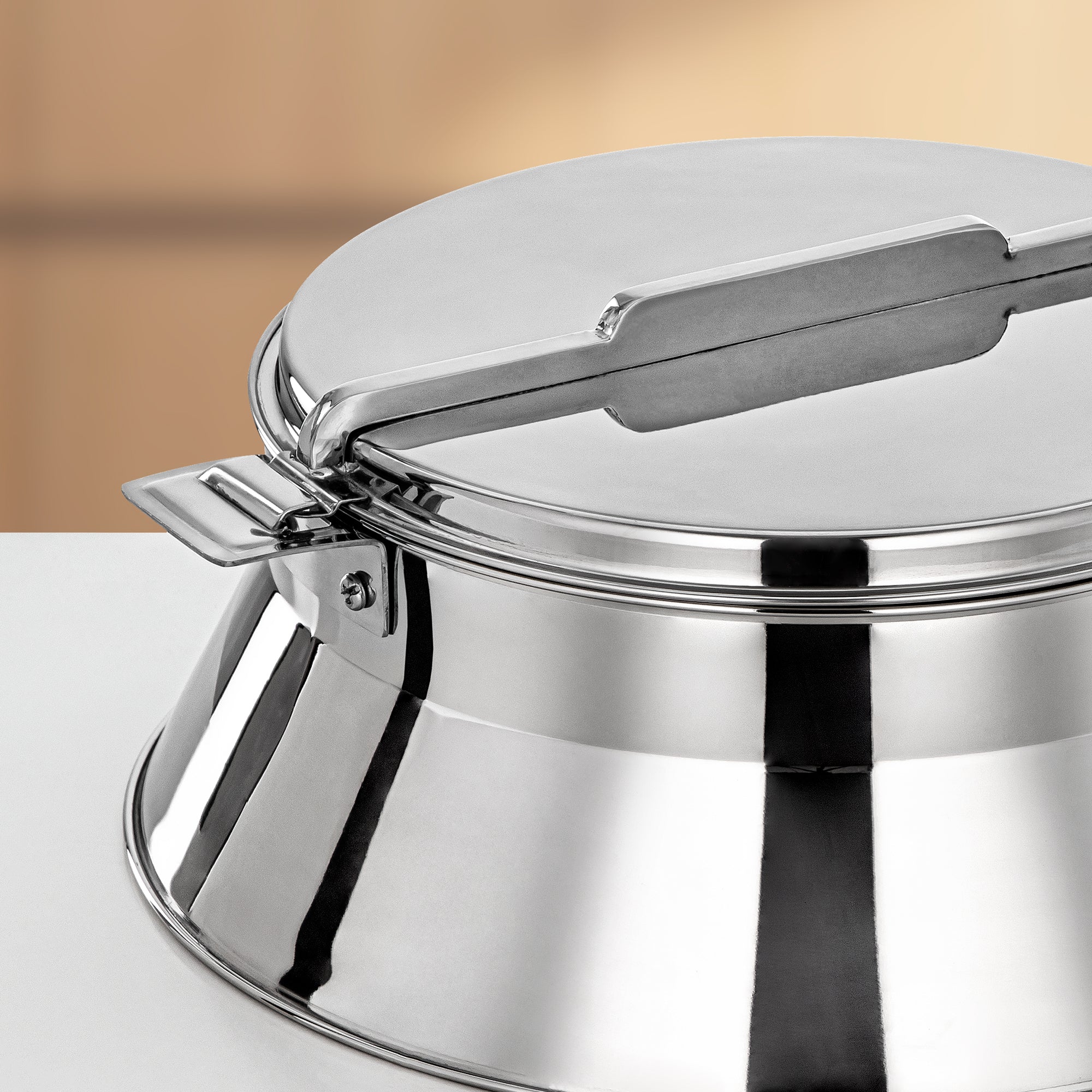 Almarjan Hot Pot Stainless Steel, 25CM (3000ML), Silver (H25P8) - Dalal Collection