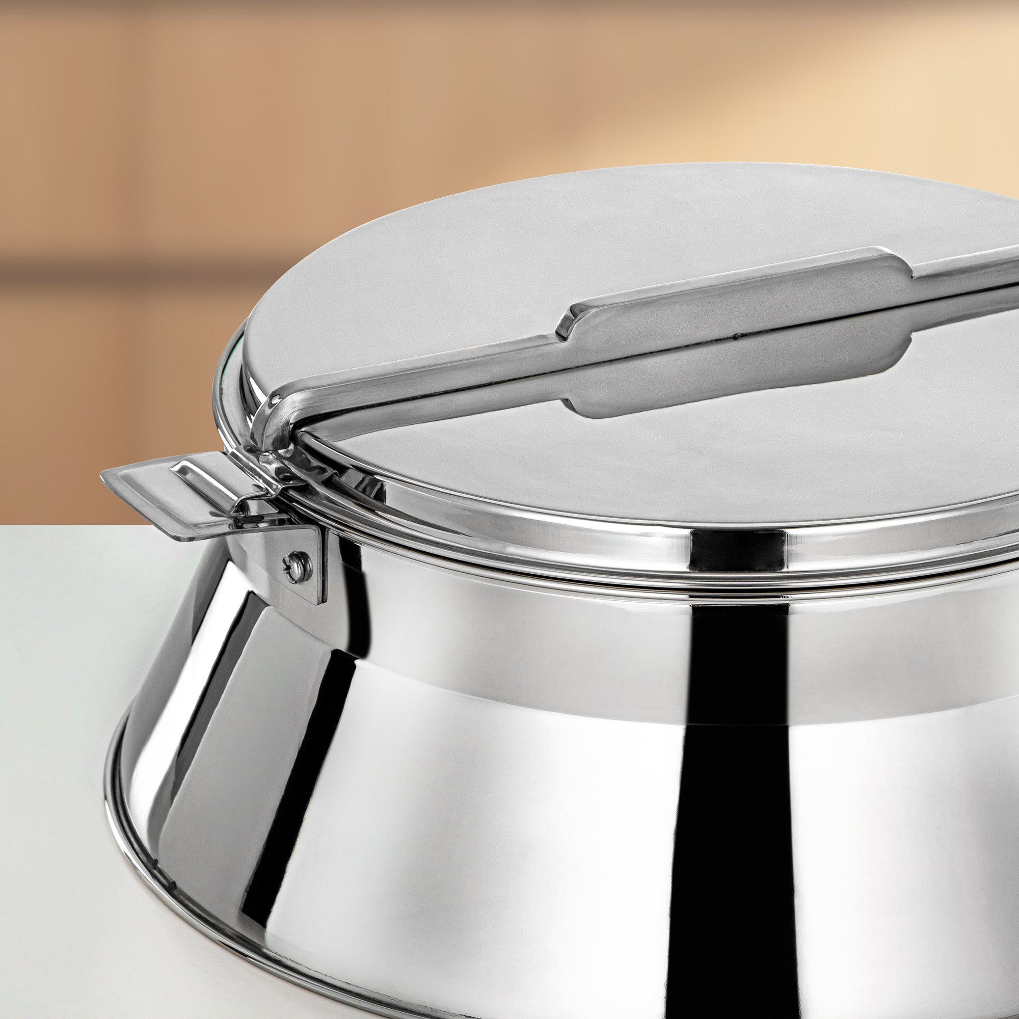 Almarjan Hot Pot Stainless Steel, 35CM (6000ML), Silver (H25P8) - Dalal Collection