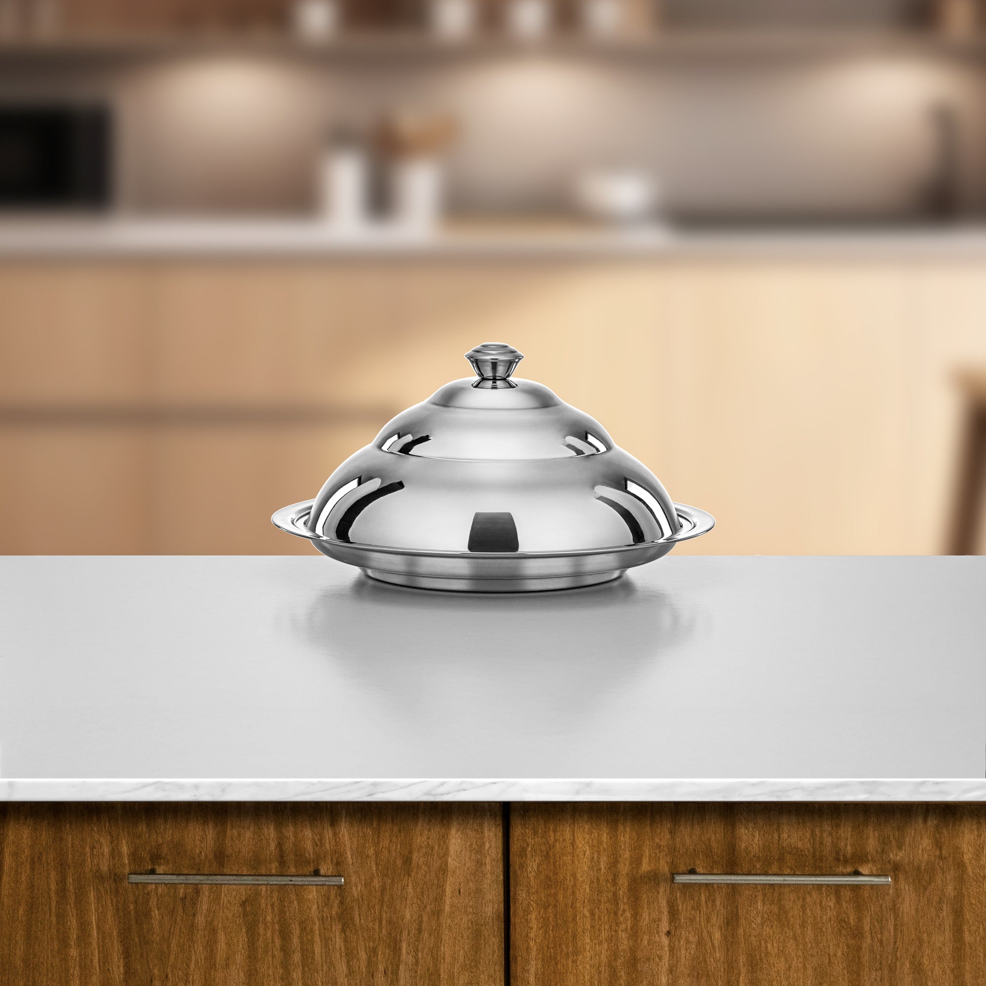 Almarjan Koozy Tray Stainless Steel Silver 35cm (STS0293615)