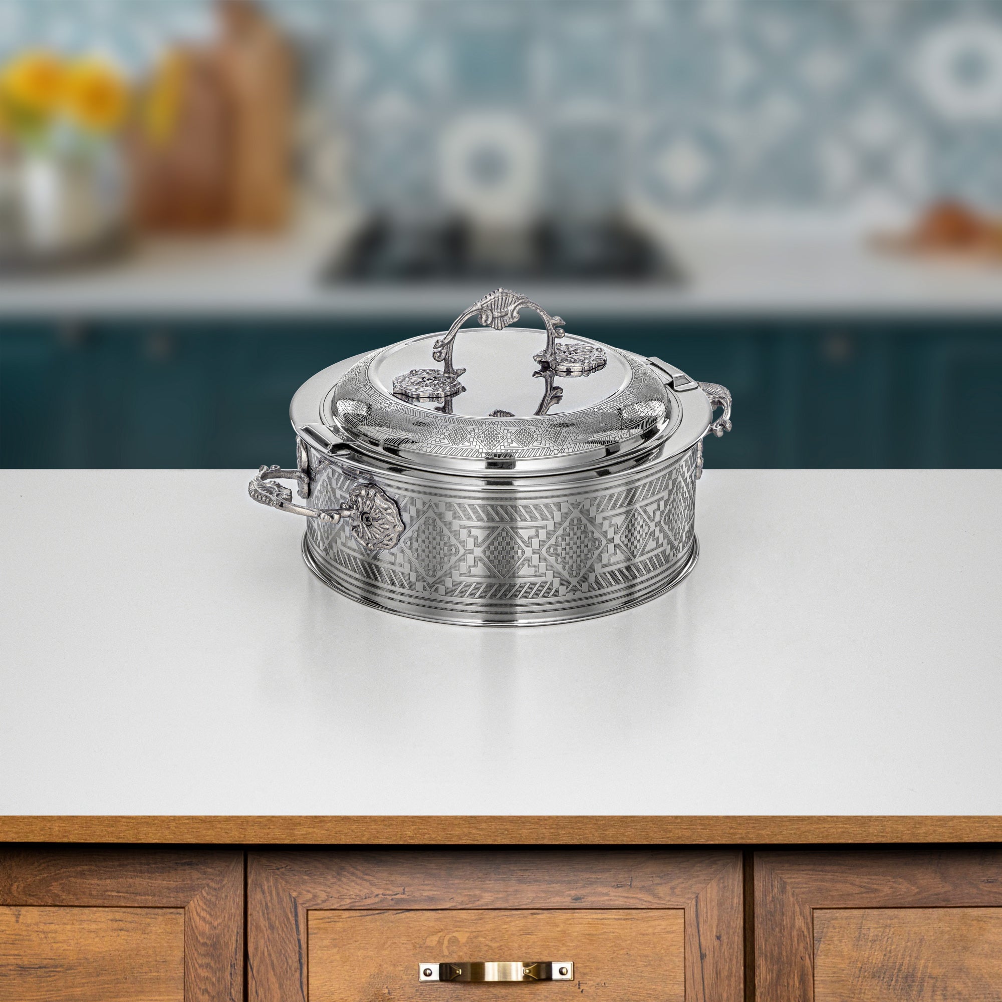 Almarjan Hot Pot 25cm Silver – Areej Collection