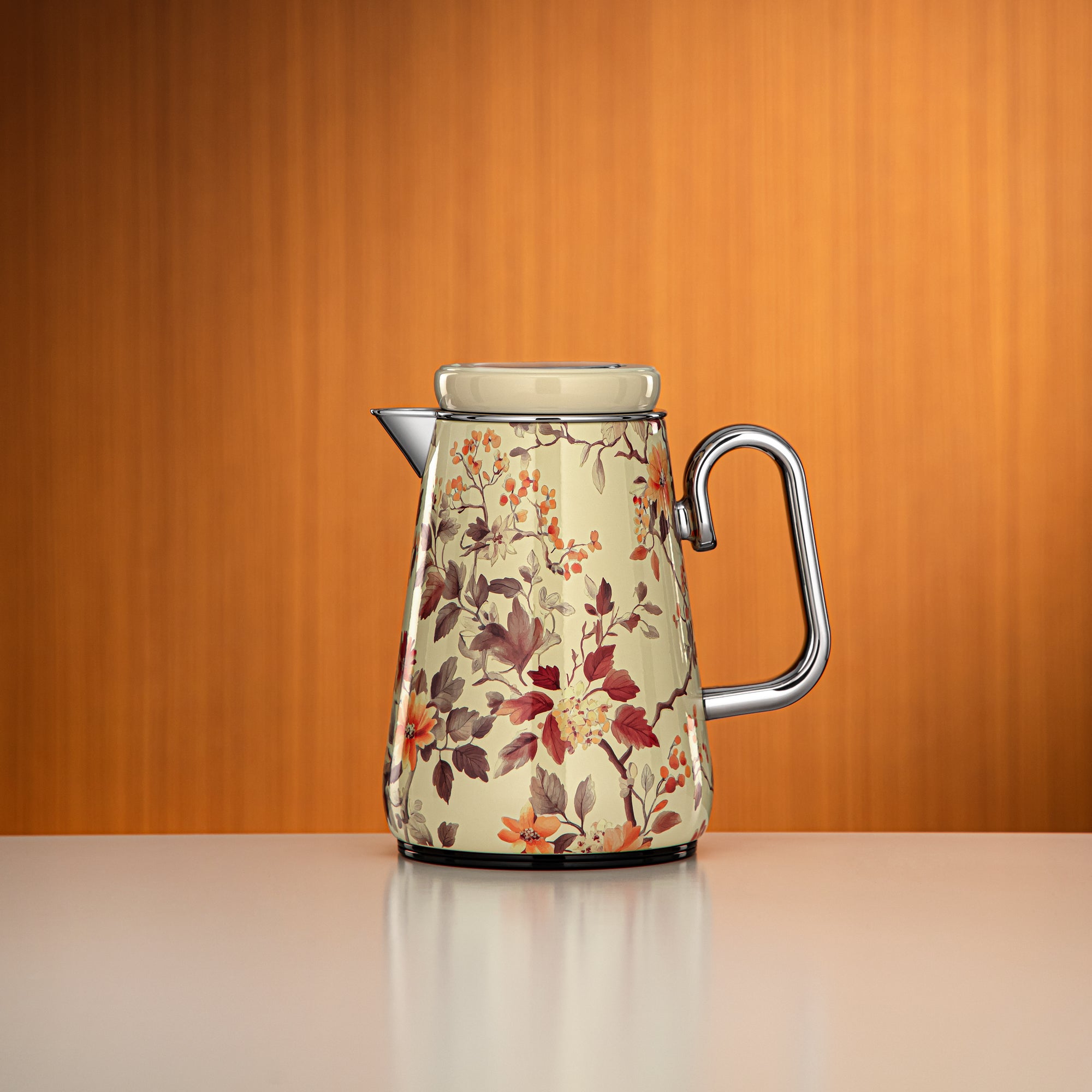 ترمس المرجان 0.5 لتر مزخرف وفضي