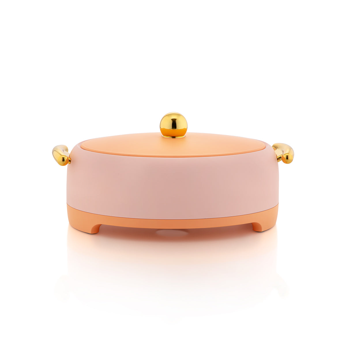 طقم حرارت المرجان البلاستيكية البيضاوية 3 قطع من تشكيلة فوريفر غولد كريم ناعم وذهبي - EGSET SC/G