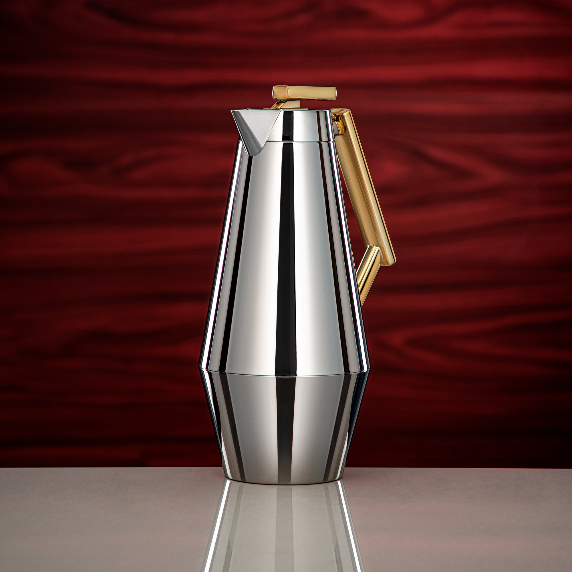 Almarjan Vacuum Flask Set 0.7L & 1L Silver & Gold