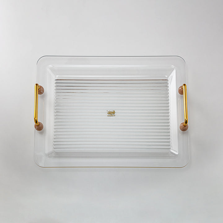 Almarjan 45 CM Rectangle Acrylic Tray - FB03-450 PBG/G