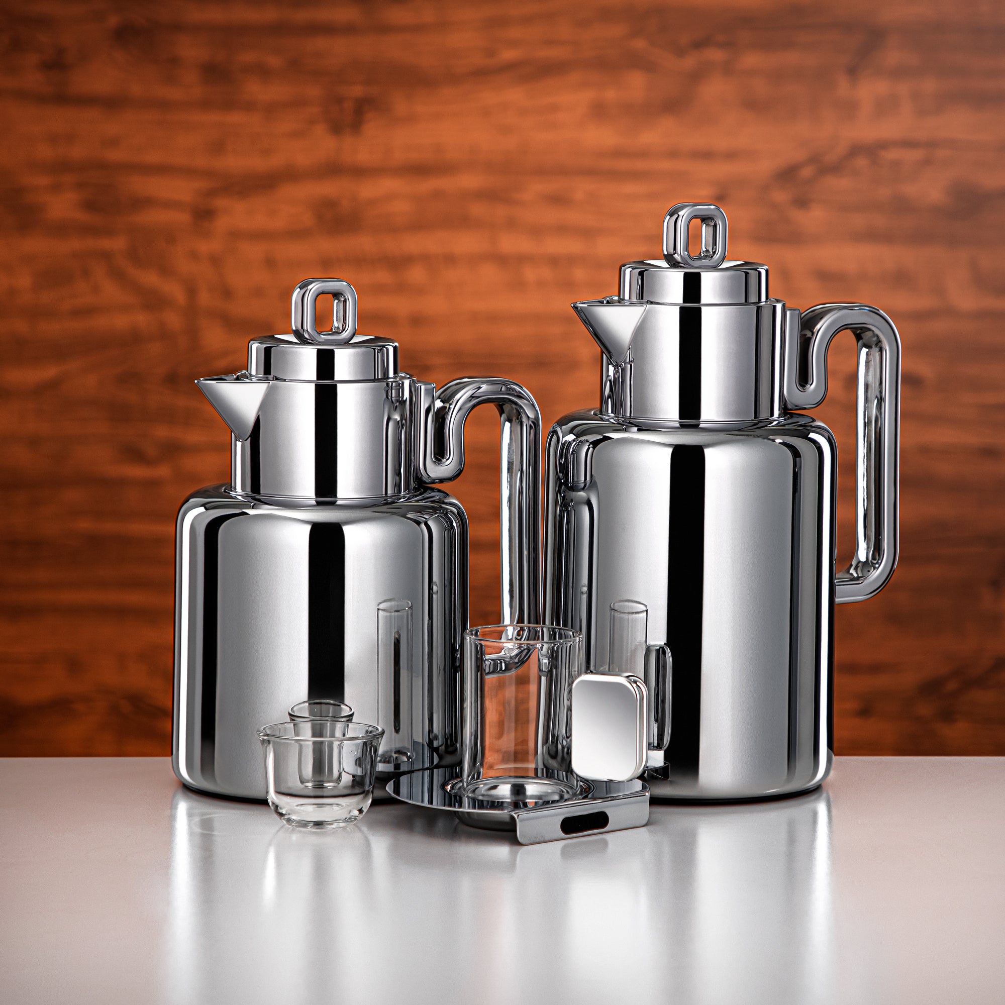 Almarjan Vacuum flask Set 0.5 liter & 1 liter Silver (FG815-21 ALLC)