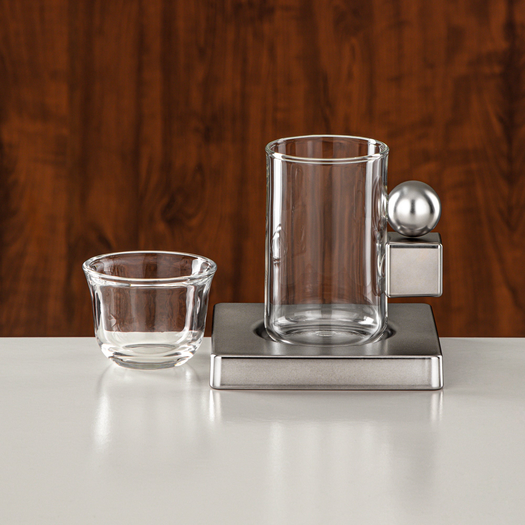 طقم شاي المرجان ١٨ قطعة مطفي النيكل