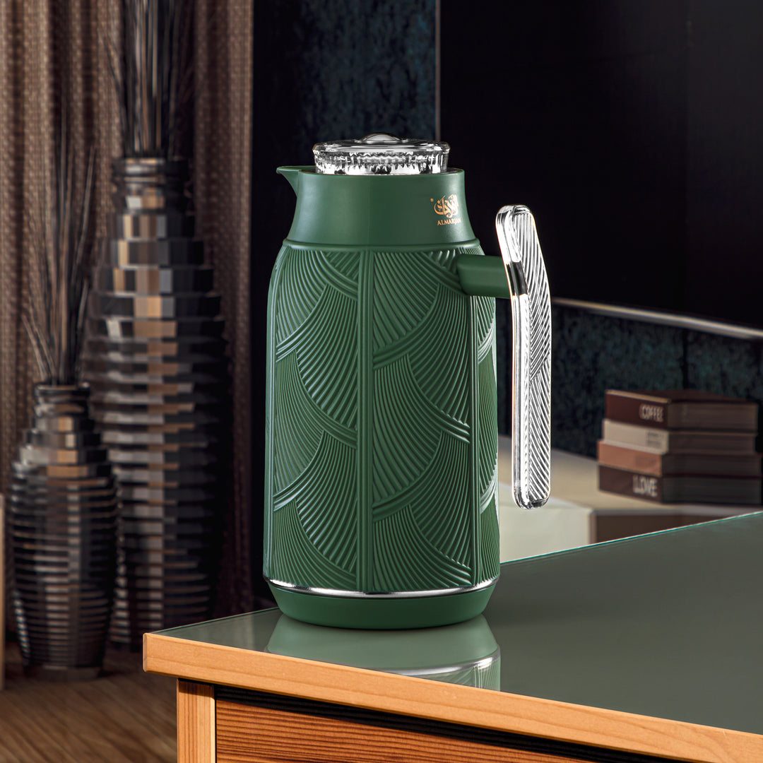 Almarjan 1 Liter Vacuum Flask Sage Green & Silver - GT113-100 NGR/C