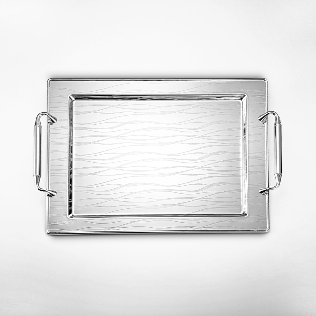 Almarjan 48 CM Serving Tray Silver - HT2308014