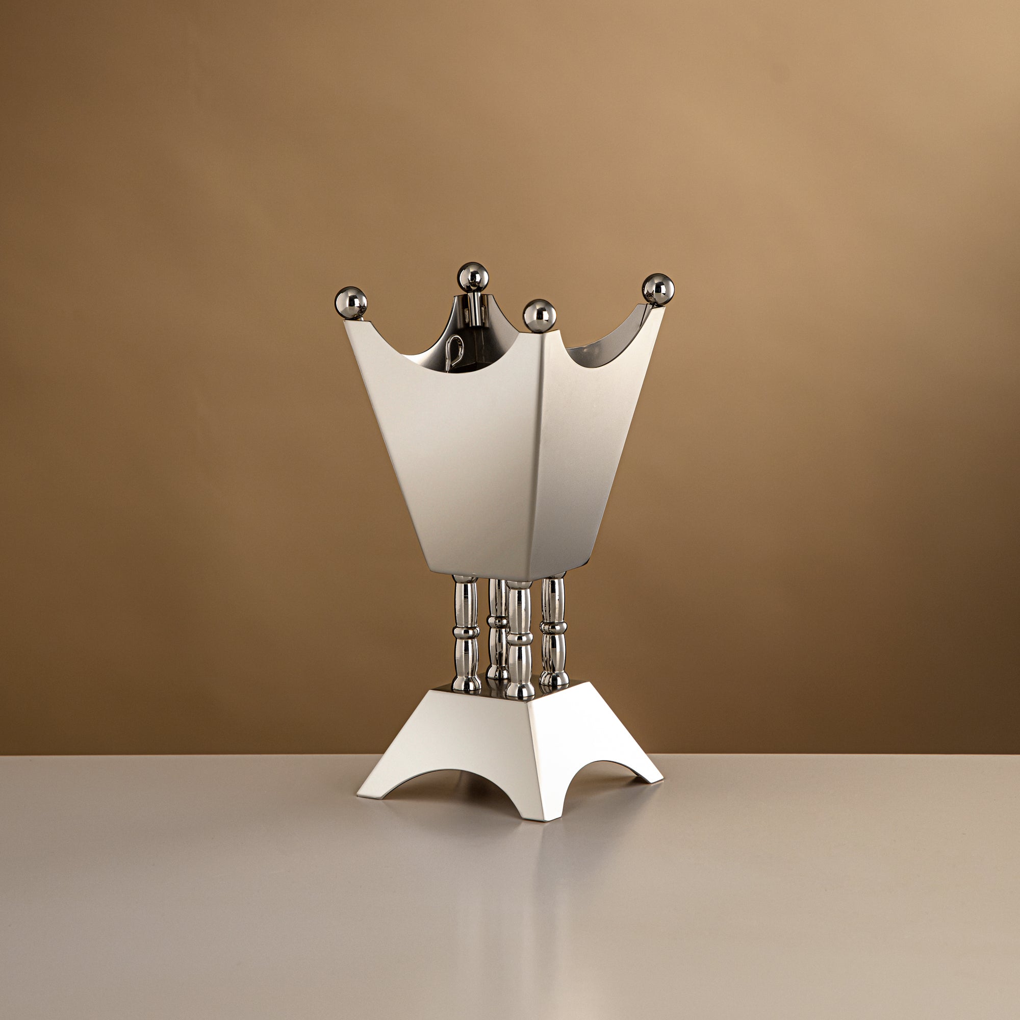 Almarjan 22 CM Incense Burner Matte Nickel - HT2506056