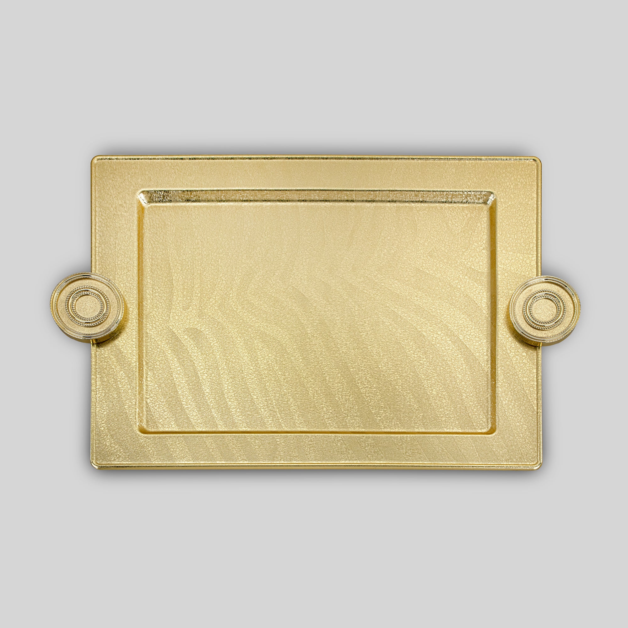Almarjan Serving Tray 59 cm Brass Crackle
