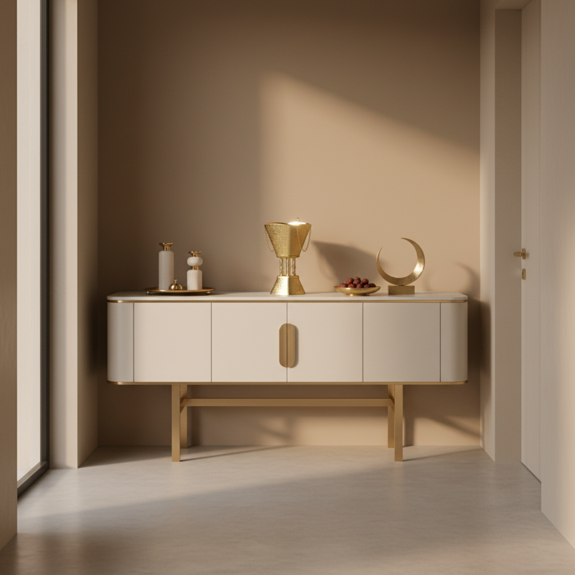 Almarjan Incense Burner Copper Crackle 20cm