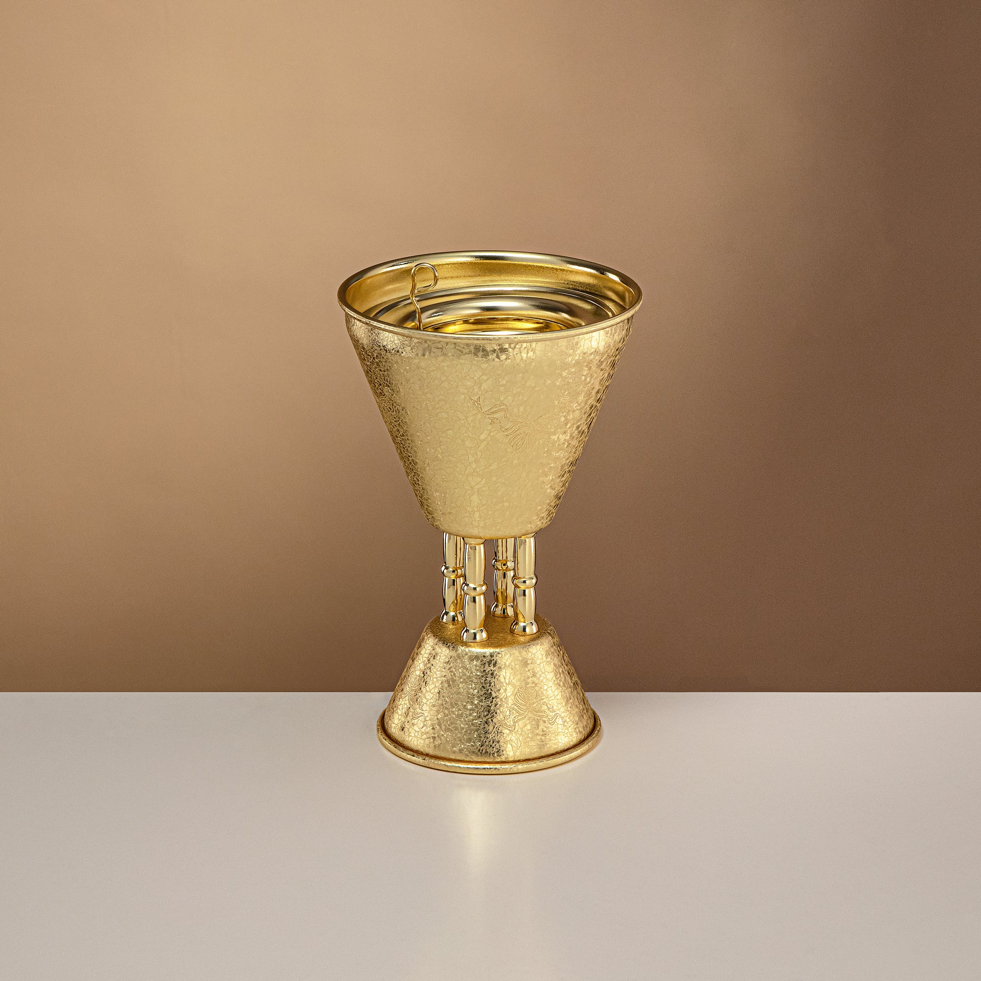 Almarjan Incense Burner Copper Crackle 21cm