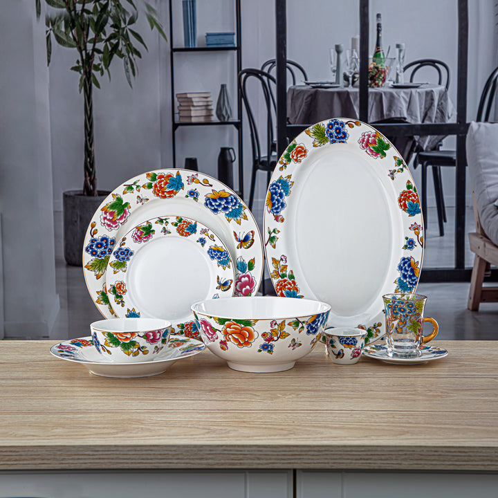 Almarjan 44 Pieces Fonon Collection Dinner Set - 2070