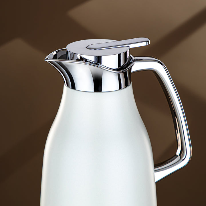 Almarjan 1.3 Liter Vacuum Flask Matt White & Silver - RGC-1300Q330YZC