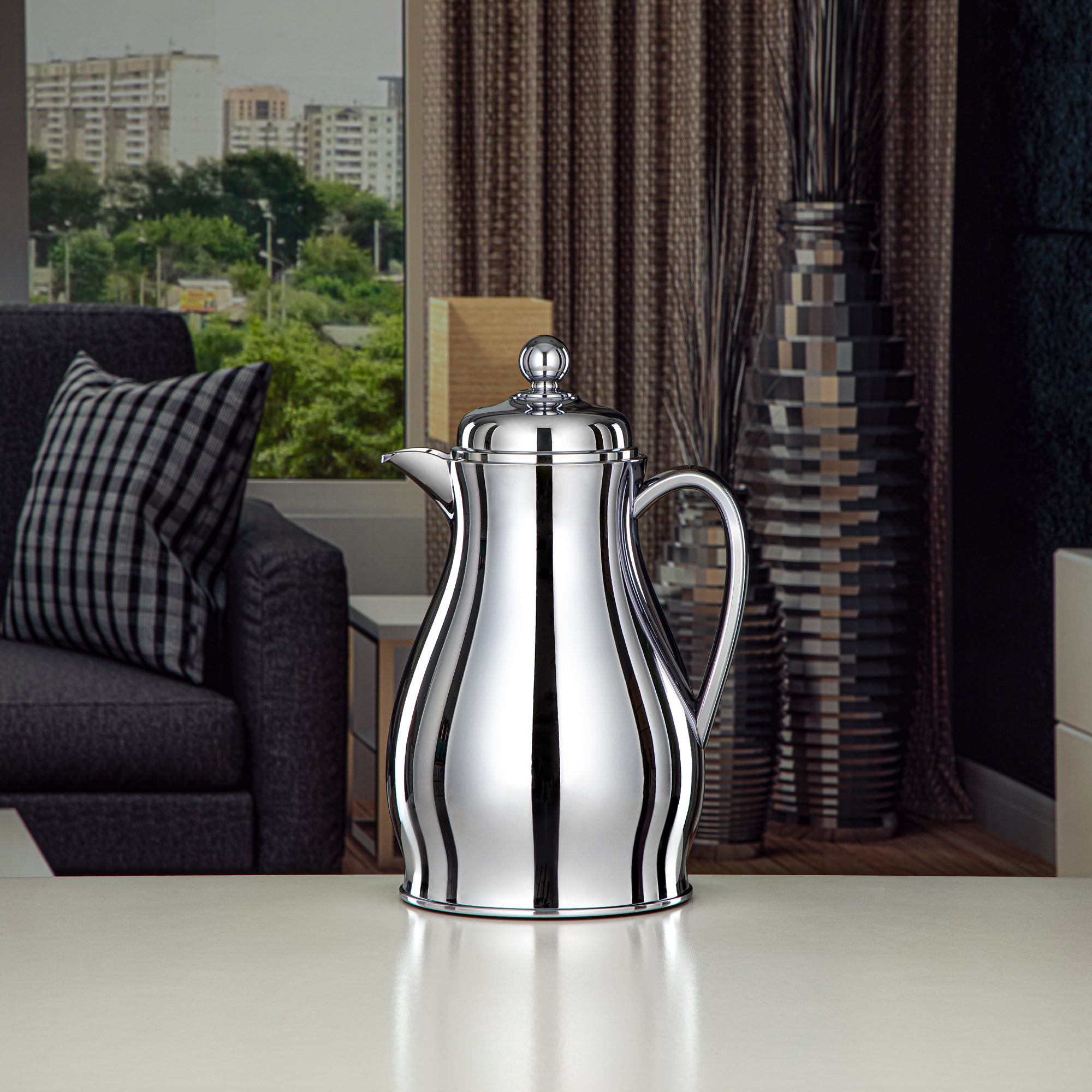 ترمس المرجان بهيكل معدني مع عبوة زجاجية 0.5L فضي (RPA-050-S) – مجموعة أناقة يومية