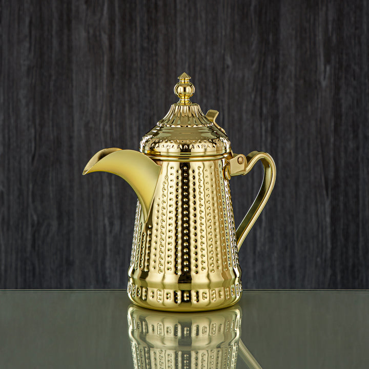 Almarjan 36 Ounce Barari Collection Stainless Steel Coffee Pot Gold - STS0013039