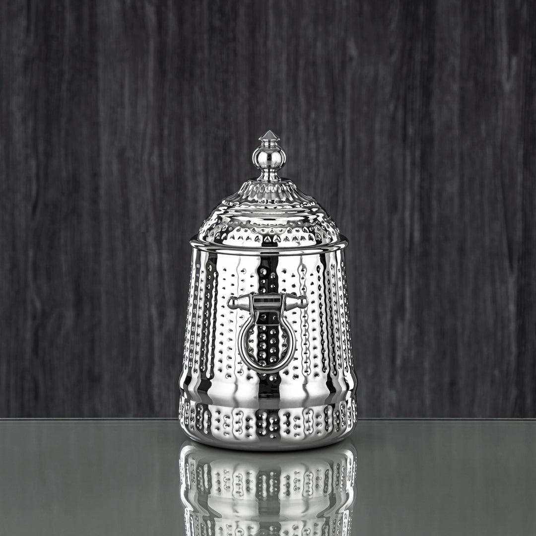 Almarjan 35 Ounce Barari Collection Stainless Steel Canister Silver - STS0013060