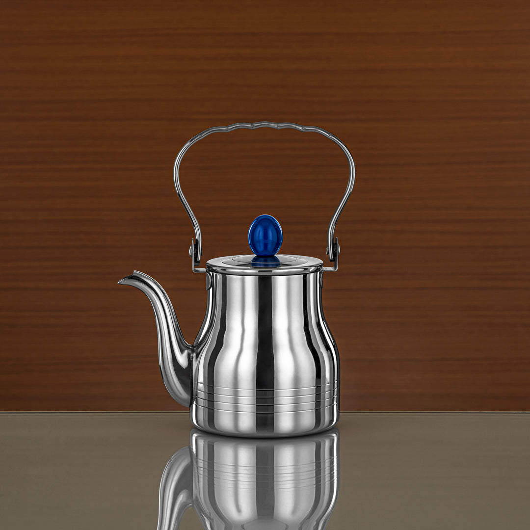 Almarjan 0.7 Liter Elegance Collection Stainless Steel Tea Kettle Silver & Blue - STS0013135