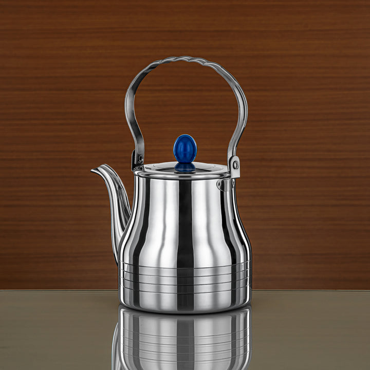 Almarjan 1.2 Liter Elegance Collection Stainless Steel Tea Kettle Silver & Blue - STS0013137