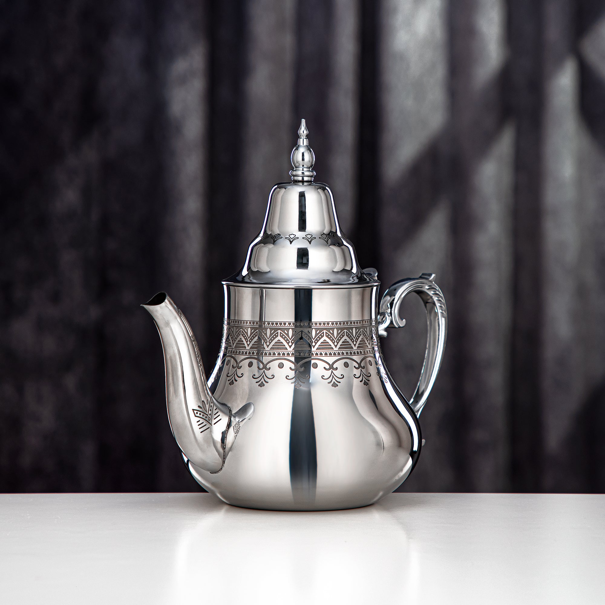 Almarjan Teapot Stainless Steel, Silver, 1.5L (STS0013164) Sahara Collection