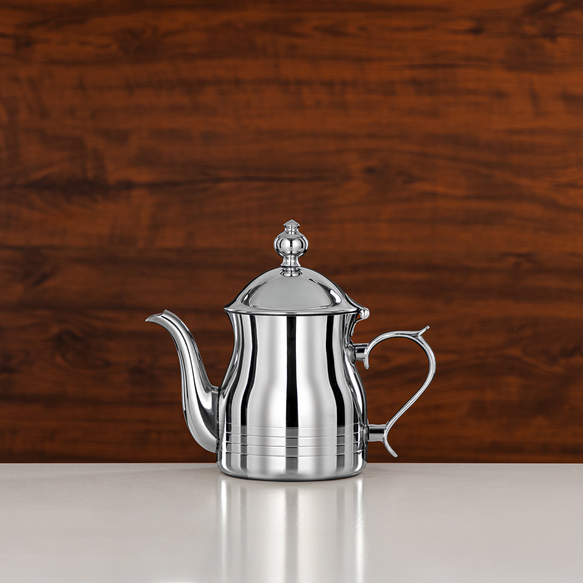 Almarjan Teapot 13oz Silver – Elegance