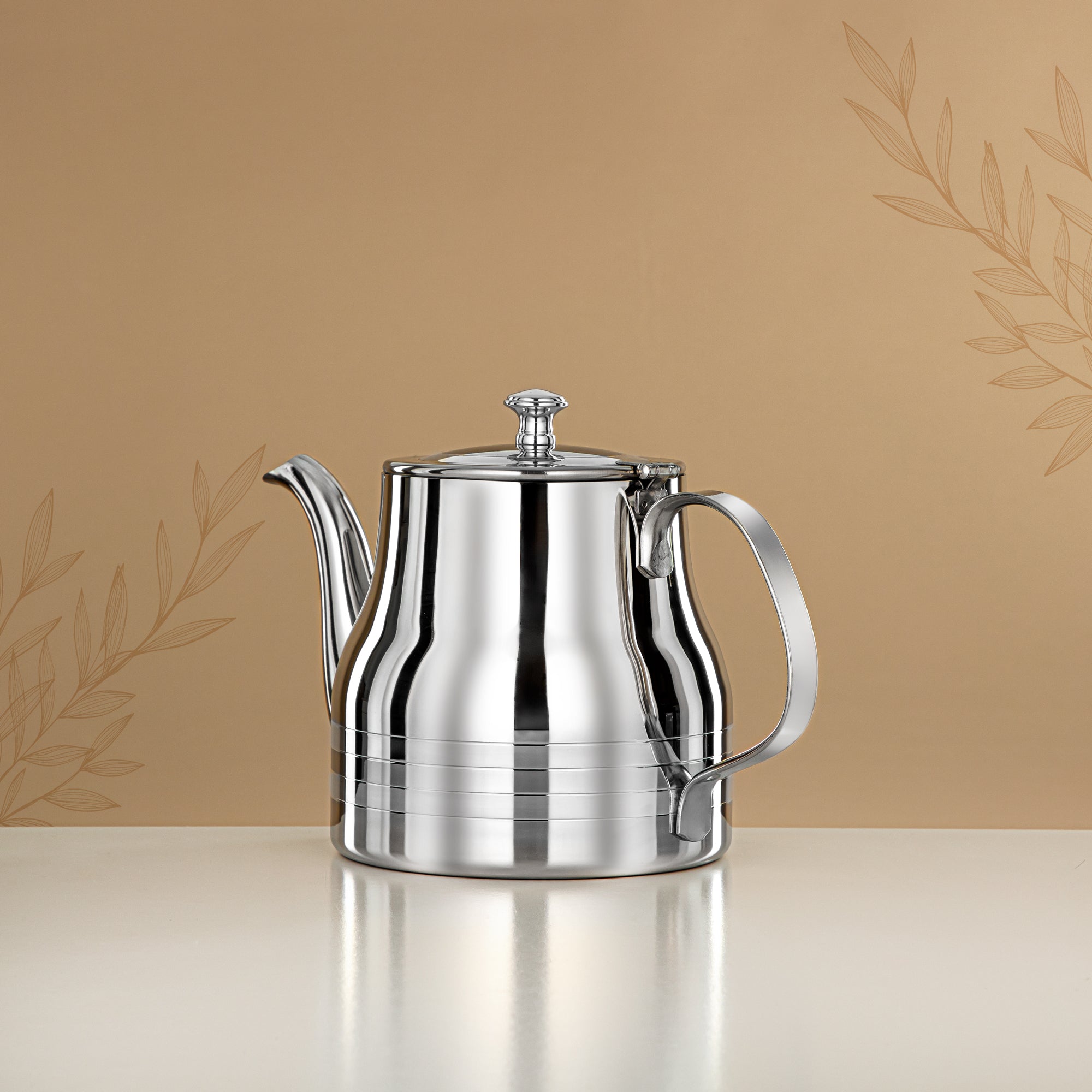 Almarjan Teapot Stainless Steel 1.2L – Elegance
