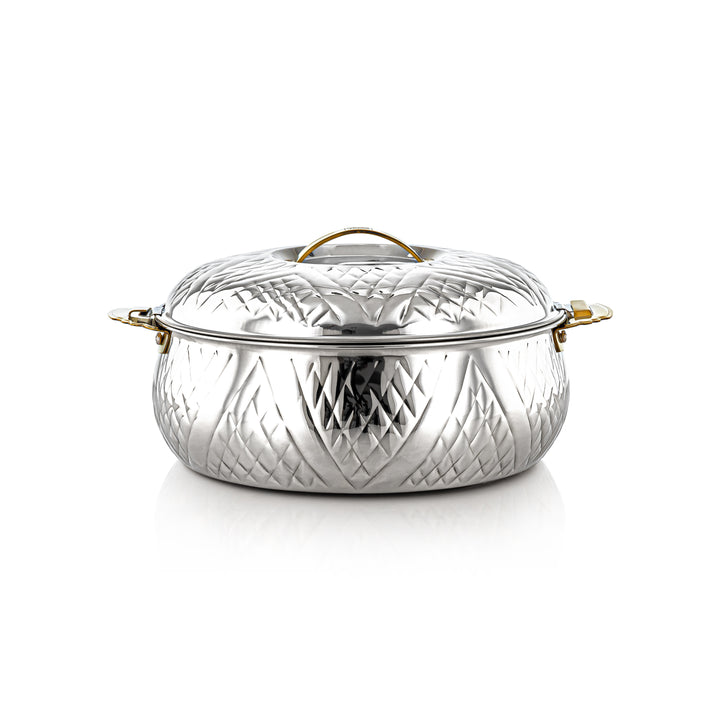 Almarjan 4 Pieces Sonbola Collection Stainless Steel Hot Pot Silver & Gold - H23M4HG