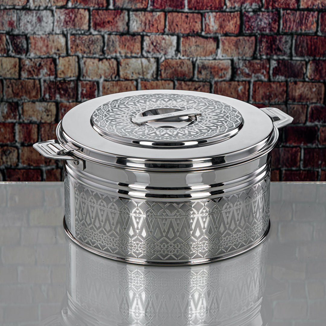 Almarjan 9000 ML Shaharzad Collection Stainless Steel Hot Pot Silver - H24E4