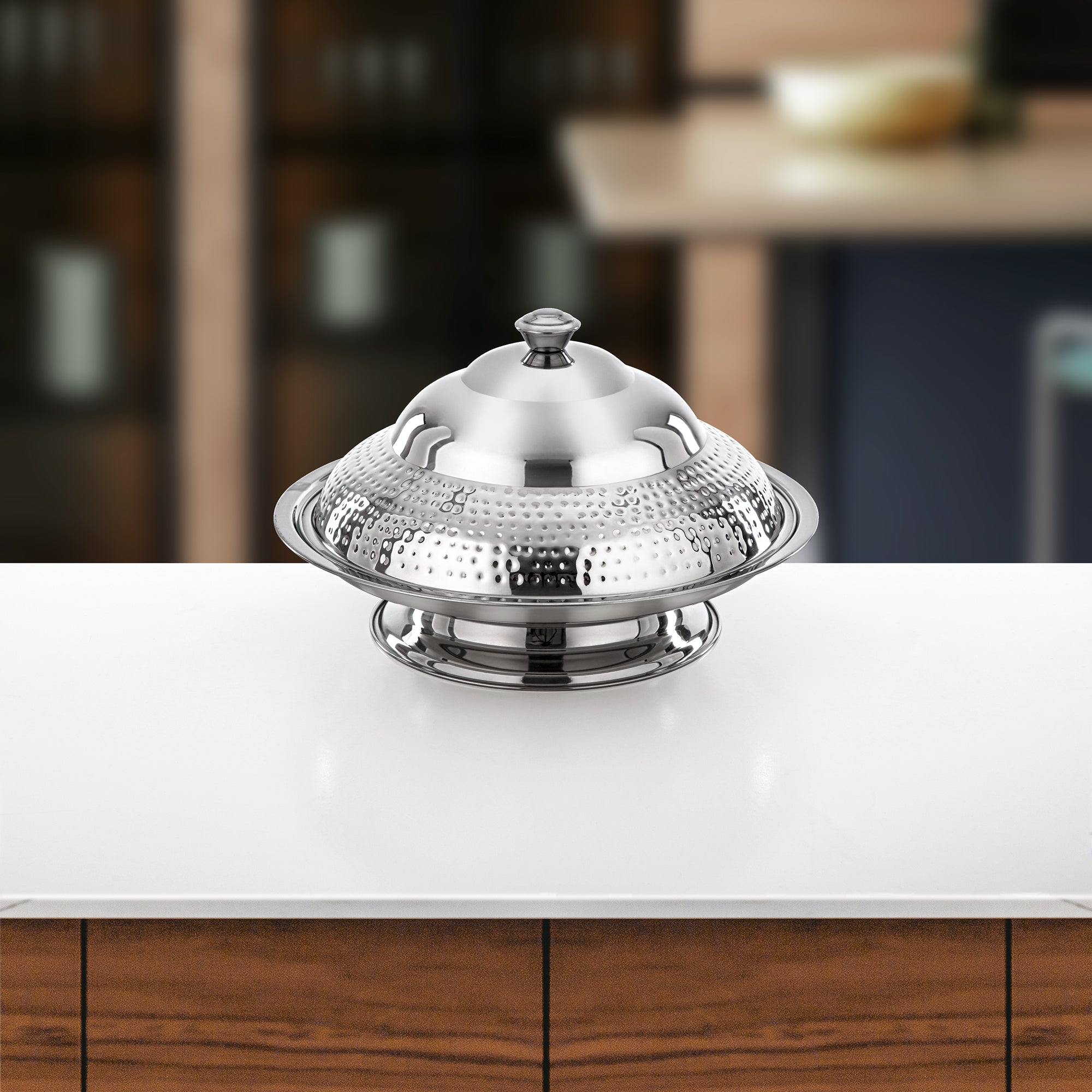 صينية المرجان كوزي 40 سم فضي (H25M20)