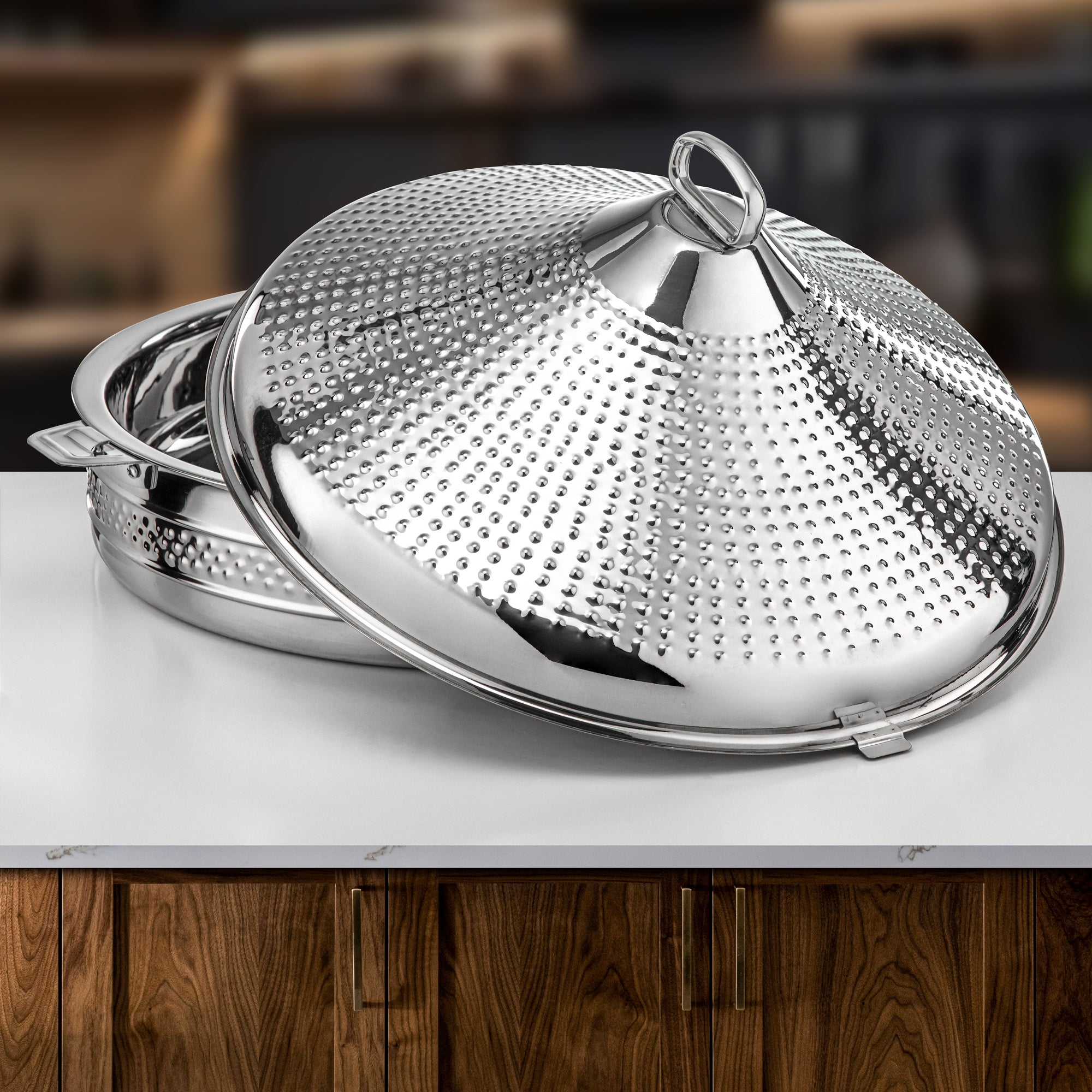 Almarjan Hot Pot Stainless Steel 50cm Silver – Abeer