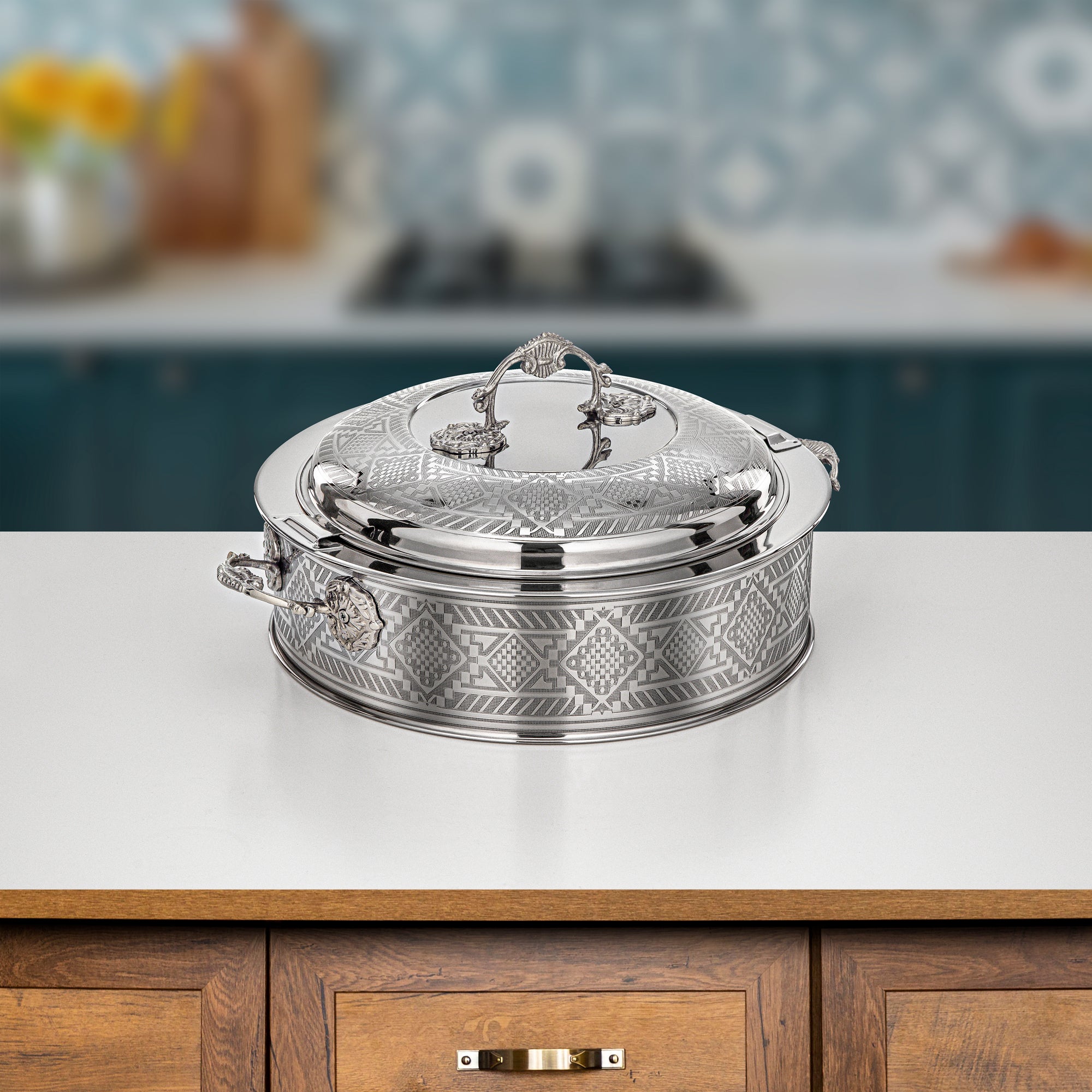 Almarjan Hot Pot 30cm Silver – Areej Collection