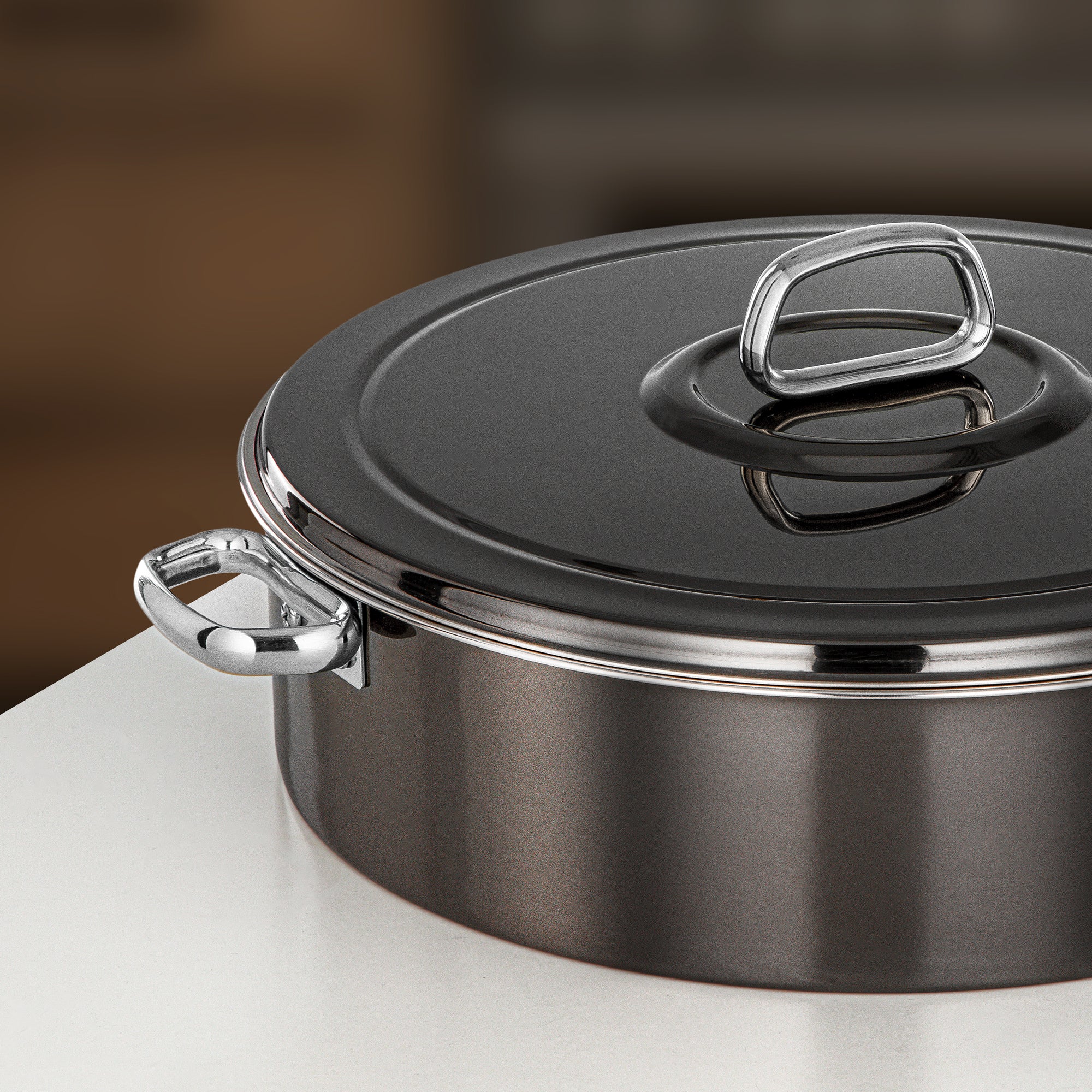 حرارات المرجان ديانا 35 سم أسود معدني وفضي