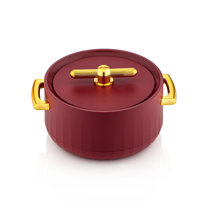 Forever Gold 3 Pieces Plastic Hot Pot Matt Red & Gold - EF-MBR/G