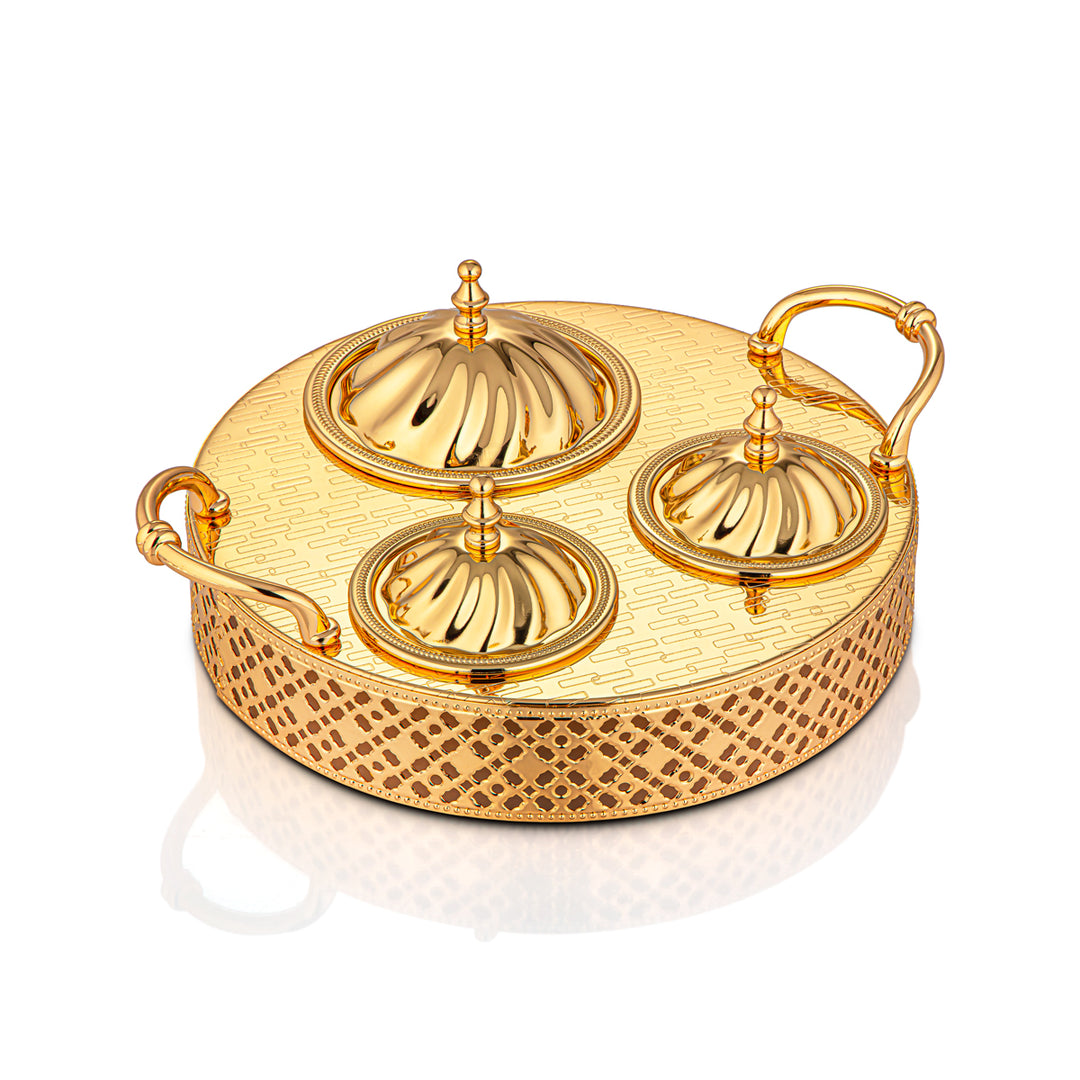 Almarjan 3 Section Candy Set Gold - HT210745