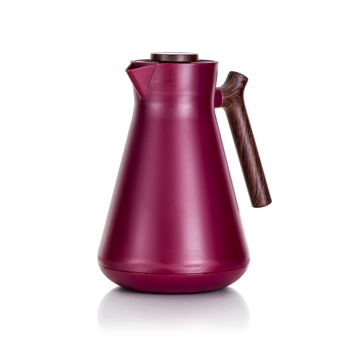 Almarjan Vacuum Flask Set Matt Bean Red & Wood - SM-1921-100/160 MBR/LW