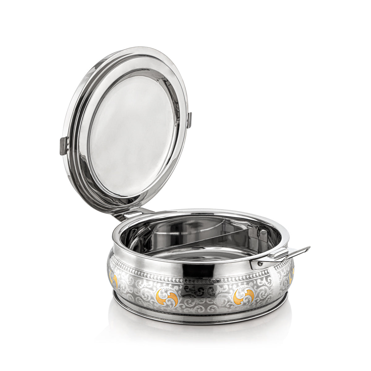 Almarjan 30 CM Maha Collection Stainless Steel Hot Pot Silver & Gold - H23EPG16HG