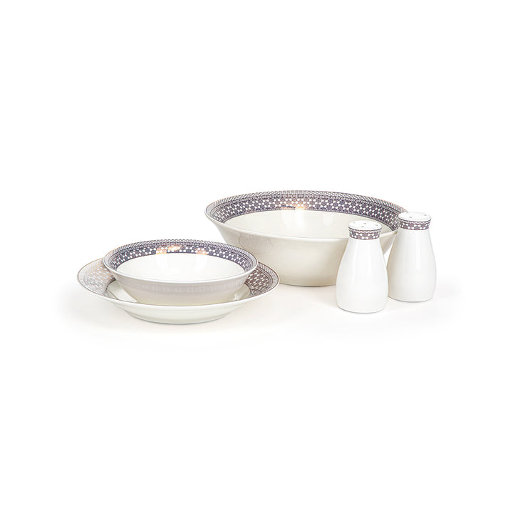 Almarjan 46 Pieces Bone China Dinner Set - SX-015